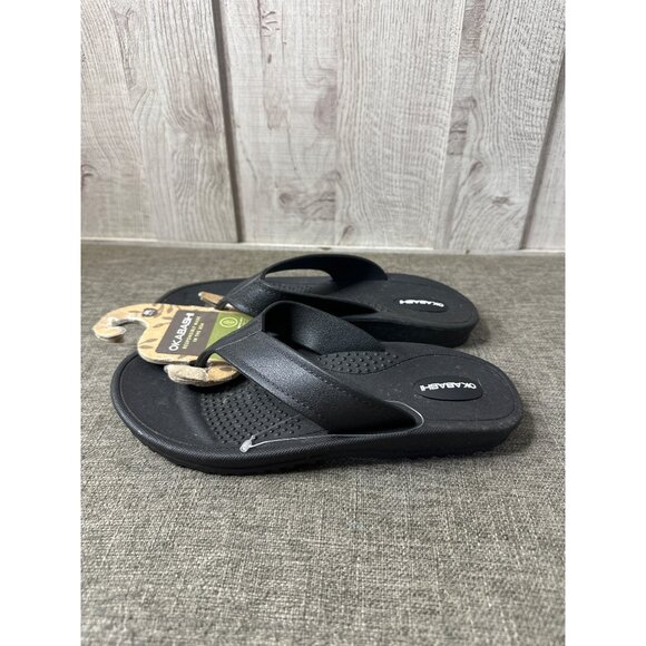 Okabashi Womens Black Flip-Flops Size M EU 38-39 US 7.5-8.5 Ergonomic Sandals - Picture 4 of 7